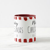 Rustic Merry Christmas Custom Name Mug (Center)