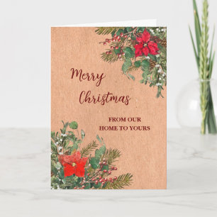 Rustic Merry Christmas Holiday Card