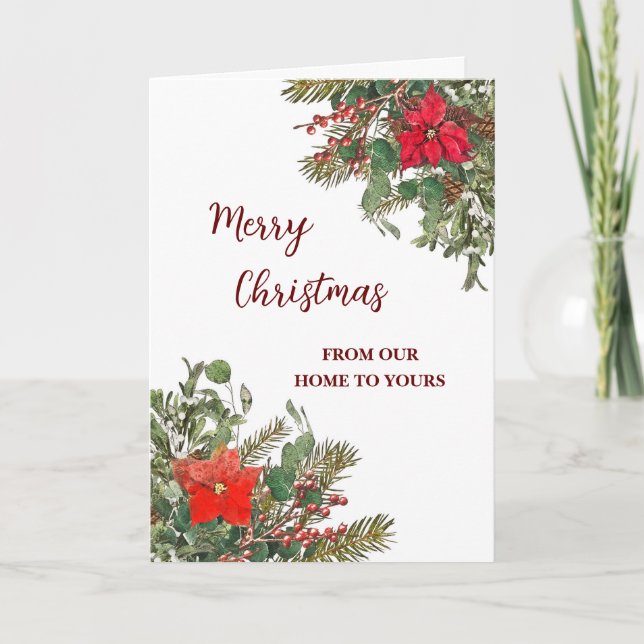 Rustic Merry Christmas Holiday Card (Front)