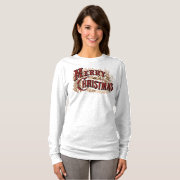 Rustic Merry Christmas Longsleeve T-Shirt