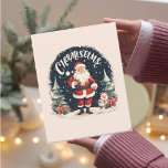 Rustic Merry Christmas & Santa Cause Holiday Card<br><div class="desc">Add a touch of rustic charm to your holiday decor with our 'Rustic Merry Christmas & Santa Cause' pillow. This delightful design captures the spirit of Christmas with a warm and cozy feel.Spread the joy and the spirit of giving this holiday season with our 'Rustic Merry Christmas & Santa Cause'...</div>