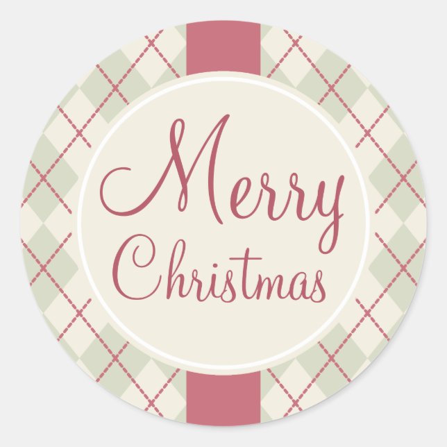 Rustic Merry Christmas Stickers (Front)