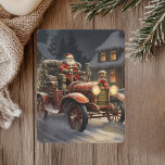 Rustic Merry Christmas With Santa Clause  Holiday Card<br><div class="desc">Celebrate the warmth and charm of the holiday season with our Rustic Merry Christmas Card. This beautifully designed card captures the essence of a cozy,  country Christmas with its handcrafted look and feel.</div>