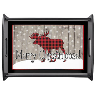 Rustic Merry Christmoose! Serving Tray