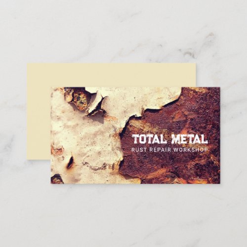 Rustic Metal Background Business Card