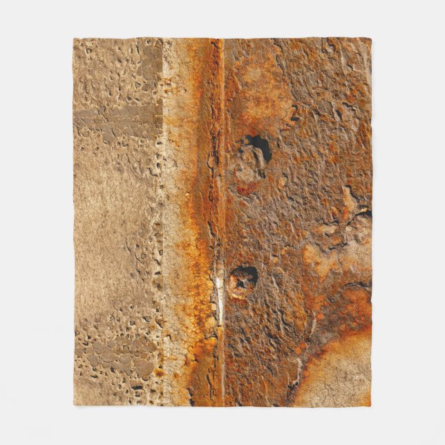 Rustic Metal: Heavy Textured Background Fleece Blanket (Front)