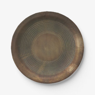 Rustic metal-look paper plate