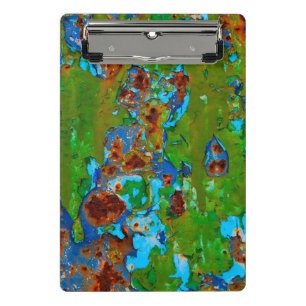 Rustic Metal Peeling Paint Vintage Grunge Texture Mini Clipboard