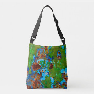 Rustic Metal Peeling Paint Vintage Photo Crossbody Bag