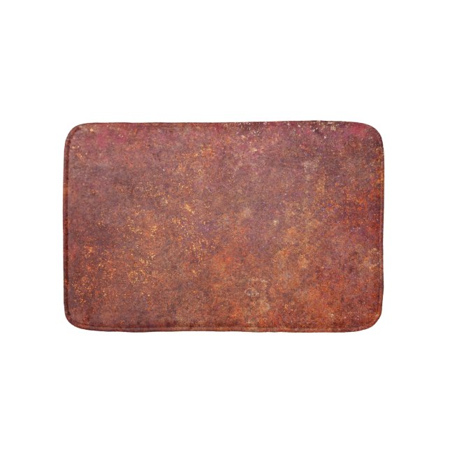 Rustic metal: textured surface. bath mat (Front)