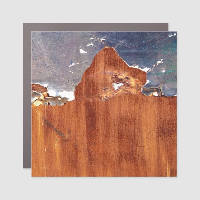 Rustic Metal: Vintage Iron Texture. Car Magnet (Front)