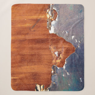 Rustic Metal: Vintage Iron Texture. Sherpa Blanket