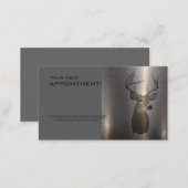 rustic metal western country deer construction appointment card (Front/Back)
