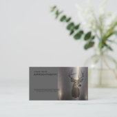 rustic metal western country deer construction appointment card (Standing Front)