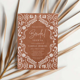 Rustic Mexican Papel Picado Bridal Shower Invitation