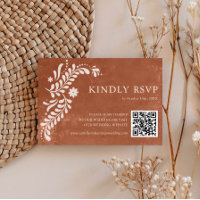 Rustic Mexican Terracotta Wedding QR Code