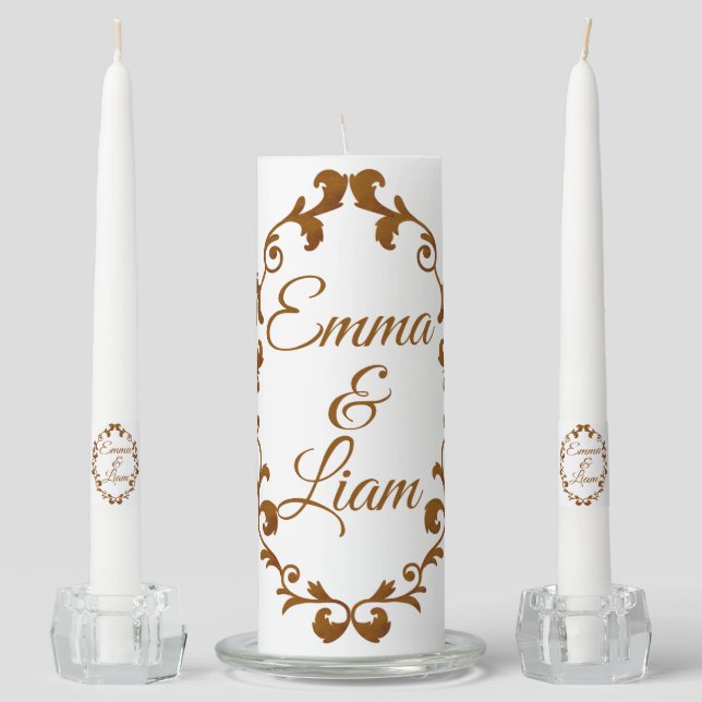 Rustic Mexican Wedding Candles (Front)