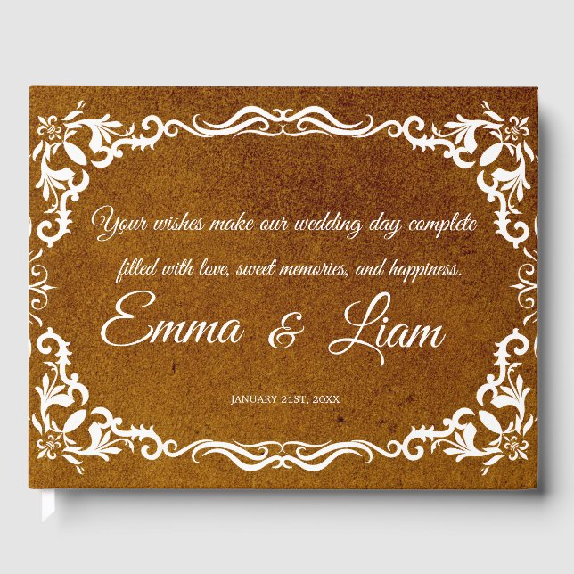 Rustic Mexican Wedding Guest Book  (Front)