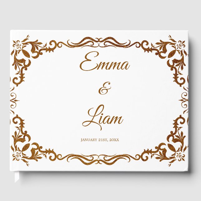 Rustic Mexican Wedding Guest Book  (Front)