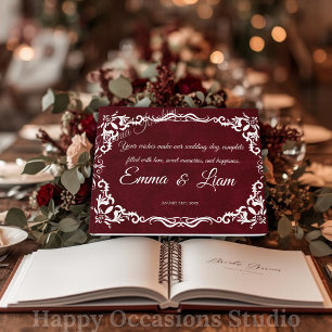 Rustic Mexican Wedding Guest Book 