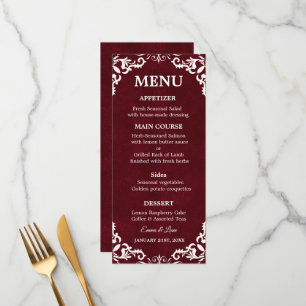 Rustic Mexican Wedding Menu Card