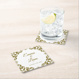 Rustic Mexican Wedding Paper Coasters