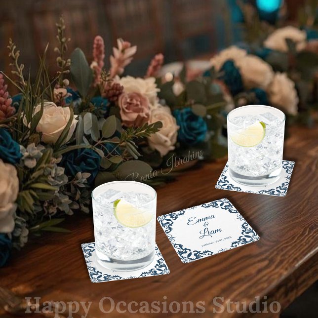 Rustic Mexican Wedding Paper Coasters (Creator Uploaded)