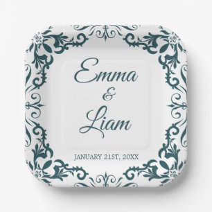 Rustic Mexican Wedding Paper Plates – Papel Picado