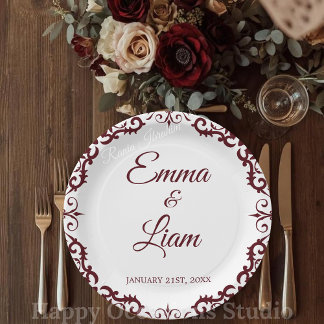 Rustic Mexican Wedding Paper Plates – Papel Picado