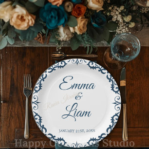 Rustic Mexican Wedding Paper Plates – Papel Picado