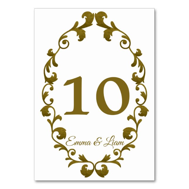 Rustic Mexican Wedding Table Number Card (Front)
