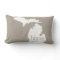 Rustic Michigan Home State Throw Pillow