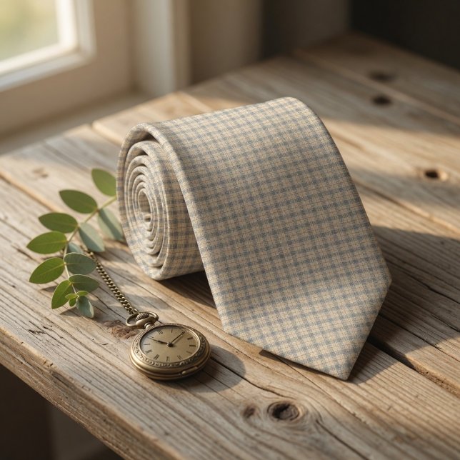 Rustic Micro Check Neck Tie (Creator Uploaded)