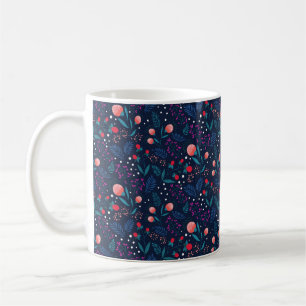 Rustic Midnight Blue Spring Flowers Garden Coffee Mug