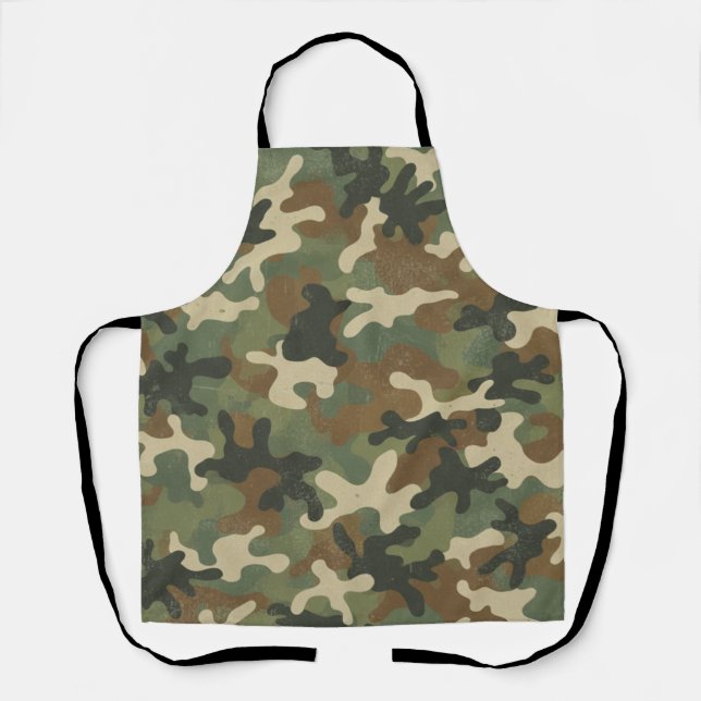 Rustic Military Camo Pattern Apron (Front)