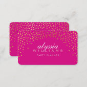 RUSTIC MINI CONFETTI cute luxe gold foil pink Business Card (Front/Back)