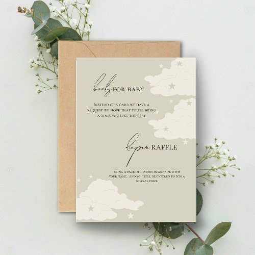 rustic minimal Books for Baby  RSVP Card