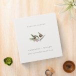 Rustic Minimal Olive Branch Foliage Wedding Album 3 Ring Binder<br><div class="desc">For any further customisation or any other matching items,  please feel free to contact me at yellowfebstudio@gmail.com</div>