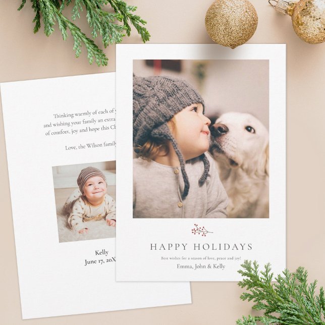 Rustic Minimalist Christmas Holiday Card (Creator Uploaded)