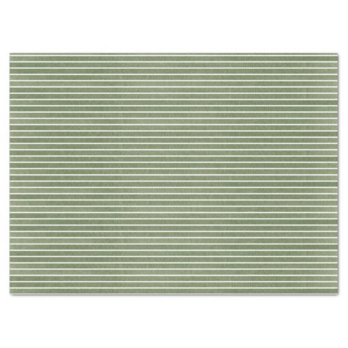 Rustic Minimalist Green Stripes   Tissue Paper
