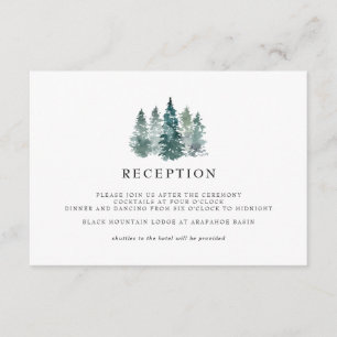 Rustic Minimalist Reception Enclosure Card