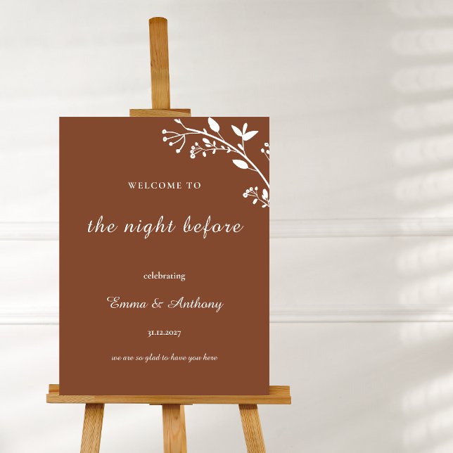 Rustic Minimalist Rehearsal Dinner Welcome Sign  (Creator Uploaded)