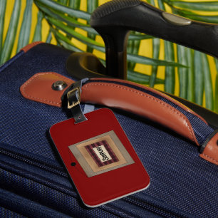 Rustic Minimalist Simplify Word Art Sign Luggage Tag
