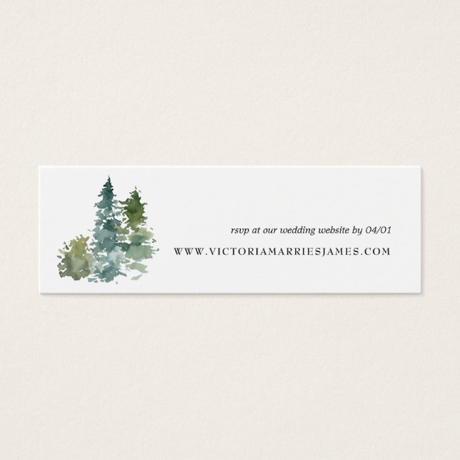 Rustic Minimalist Wedding Website RSVP Cards (Front)