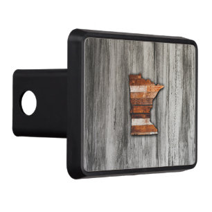 Rustic Minnesota Shape Hitch Cover