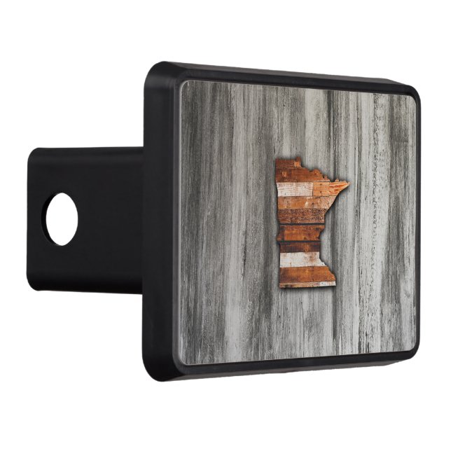 Rustic Minnesota Shape Hitch Cover (Right)