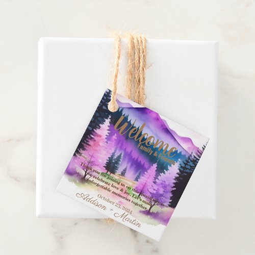 Rustic Misty Forest Favor Tags