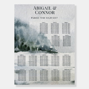 Rustic Misty Mountain Lake Watercolor Foam Board