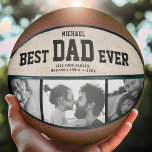 Rustic Modern BEST DAD EVER Cool Photo Collage Basketball<br><div class="desc">Perfect for the coolest dad you love: A BEST DAD EVER customized basketball with 3 favorite photos in trendy black and white, his name, and a sweet message from you as well as names and year. Great Father's Day gift or an awesome surprise for his birthday, surely a keepsake he'll...</div>