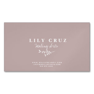 Rustic Modern Botanical Calligraphy Business Card